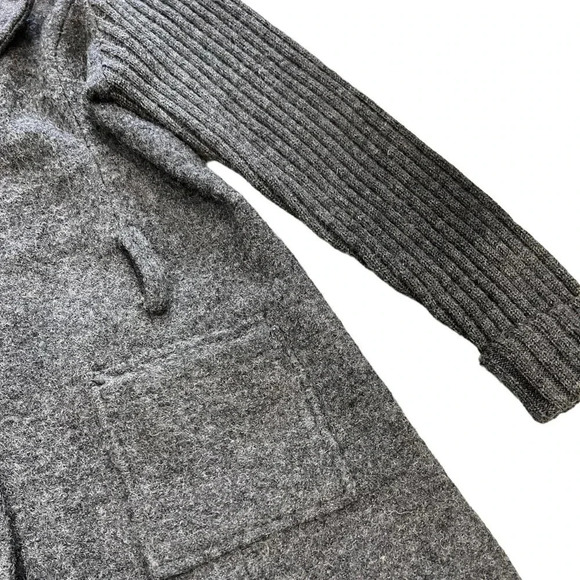 Marisa Christina Gray Wool Long Knit Coat L - Picture 2 of 4